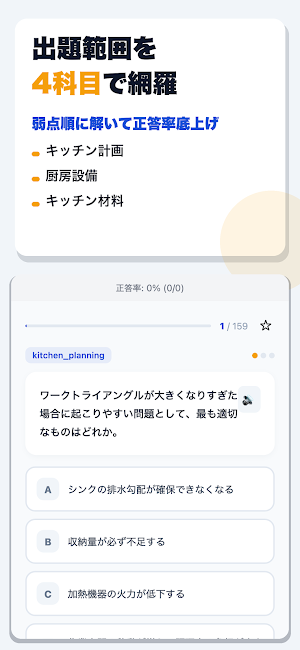 キッチンスペシャリスト資格試験 合格ドリル Screenshot 1