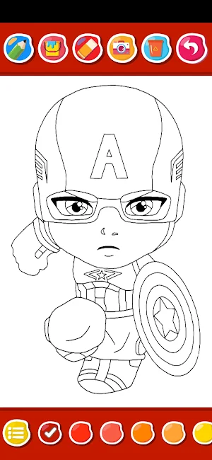 Captain Hero Coloring Screenshot 3