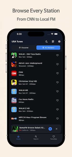 USA Tunes - Live FM - AM Radio Screenshot 2