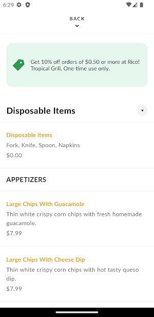 Rico Tropical Grill Screenshot 2