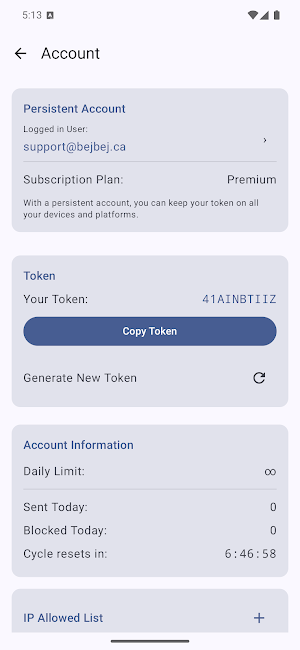 Self Notify Screenshot 2