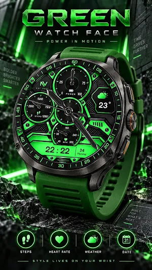 LX005 Gold Hybrid Watch Face Screenshot 3