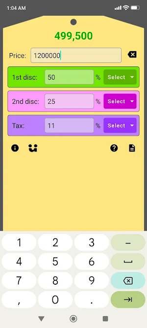 Double Discount Calculator Screenshot 1