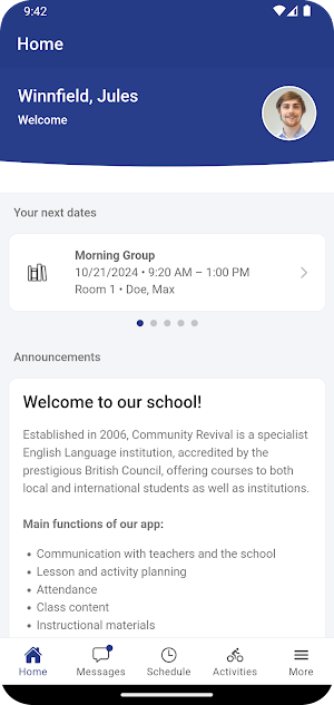Community Revival Student App Screenshot 0