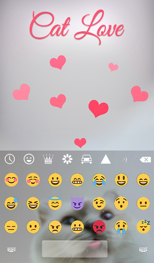 Cat Love Animated Keyboard + Live Wallpaper Screenshot 3