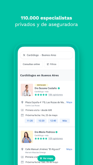 Doctoralia - Buscá a tu médico y pedí turno Screenshot 1