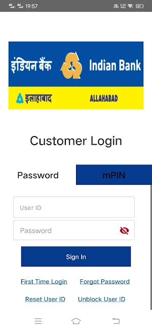 Indian Bank Credit Card Screenshot 0