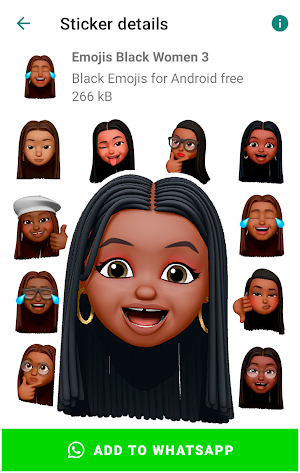 Emoji Black People Stickers Screenshot 1