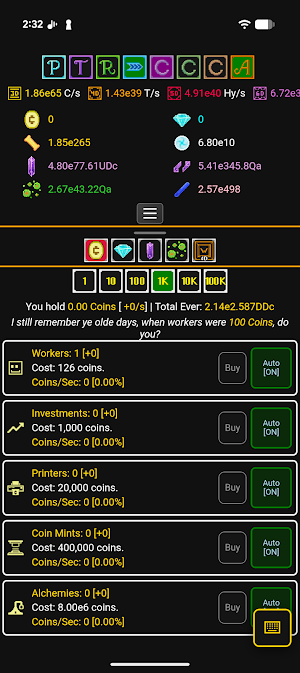 Synergism Screenshot 1