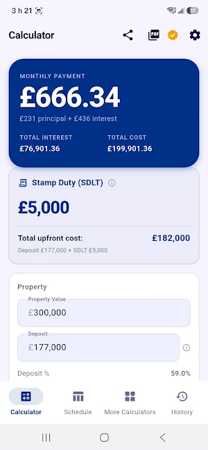 UK Mortgage Calculator & Tax Screenshot 0