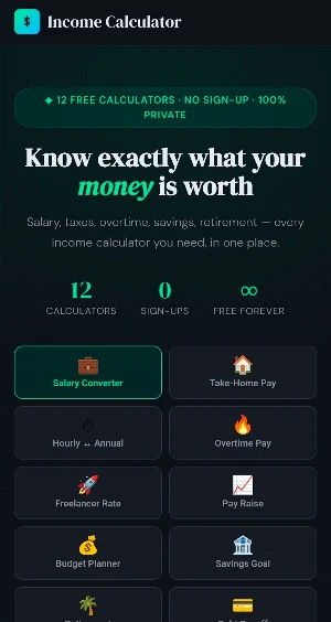 Income & Salary Calculator Screenshot 0