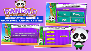 Panda 4th Grade Learning Games Screenshot 1