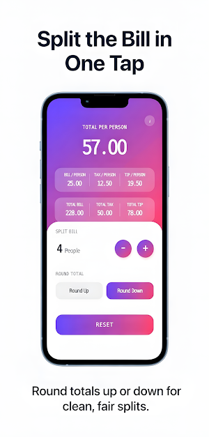 Tip Calculator & Bill Split Screenshot 2