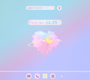 Cotton Candy Cloud Theme +HOME Screenshot 0