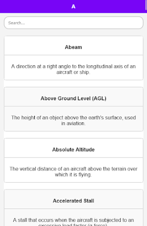 Aviation Dictionary Screenshot 1