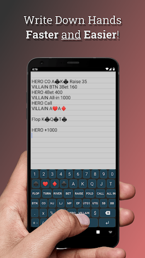 Poker Hand History Keyboard | Win at Poker Screenshot 0