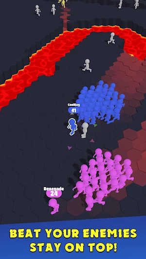 Crowd Floor Is Lava Stickman Screenshot 2