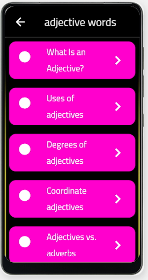 adjective words Screenshot 1