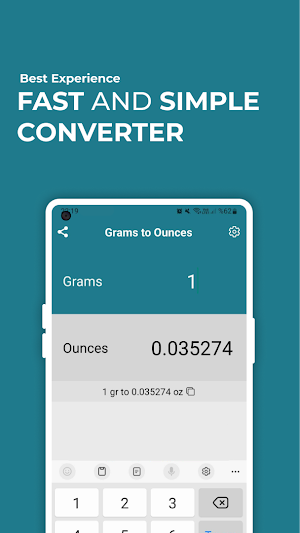 Grams to Ounces oz Converter Screenshot 0