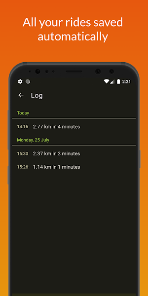 Bike computer AlwaysOn Display Screenshot 2
