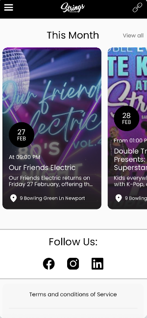 Strings Bar & Venue IOW Screenshot 0