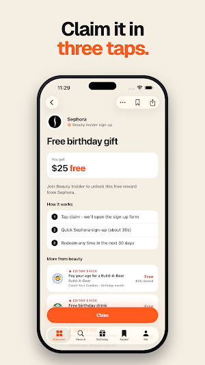 Freebird: Birthday Freebies Screenshot 3