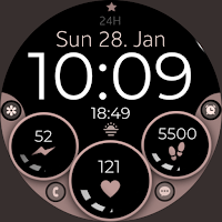Rose gold 2 digital watch face