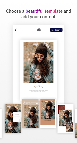 Amee - Story Maker, Templates & frames for photos Screenshot 1
