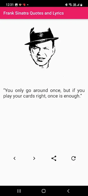 Frank Sinatra Quotes, Lyrics Screenshot 0