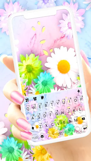 Colorful Sunflowers Keyboard Background Screenshot 0