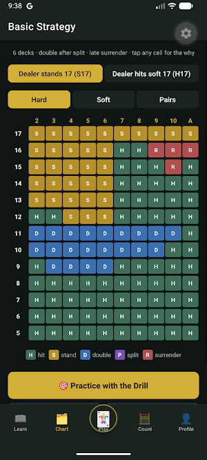 Carbon Blackjack Academy Screenshot 2