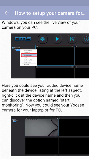 Yoosee Smart Camera Guide Screenshot 1
