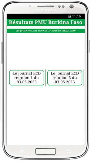 RESULTATS PMU Burkina Faso Screenshot 3