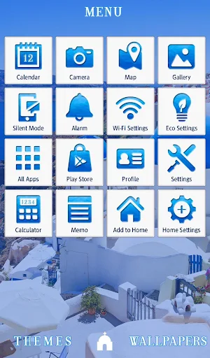 Santorini, Greece +HOME Theme Screenshot 1