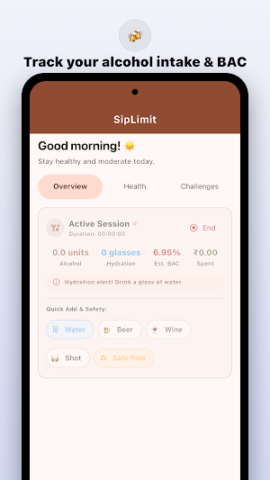 SipLimit Screenshot 1