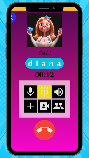 Diana Video & Voice Call Prank Screenshot 0