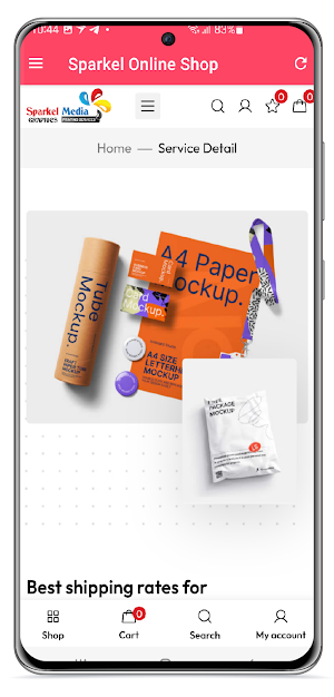 Sparkel Online Print Shop Screenshot 2