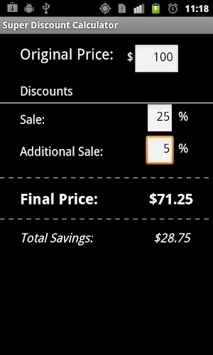 Super Shopping Calculator Screenshot 1