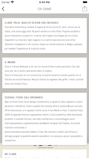 OTTICA CLARO Screenshot 2