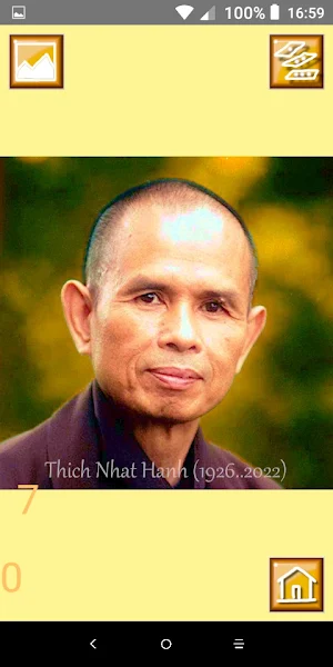 Thich Nhat Hanh Sliding Puzzle Screenshot 2