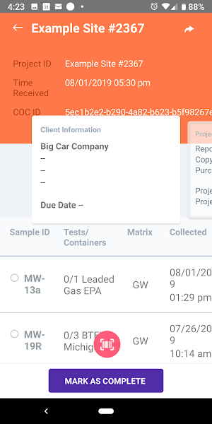 SampleServe Lab App Screenshot 1