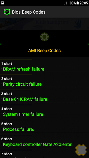 Computer  Bios Beep Codes Screenshot 1
