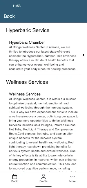 Bridge Wellness Center Screenshot 1