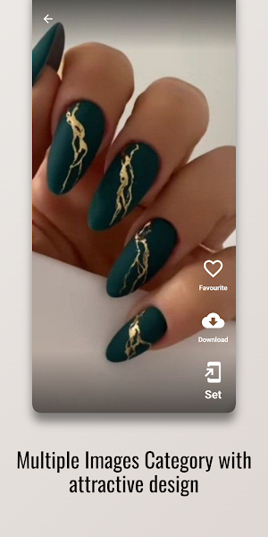 Forest Greens Nail Art Design Screenshot 1