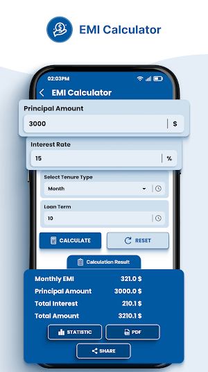 Loan Emi Calculator Screenshot 1