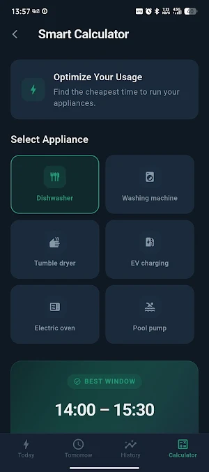 NordWatt - El spot Prices Screenshot 2