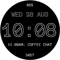 Outline Digital Watch Face