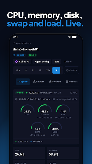 Cubed Monitoring Screenshot 3