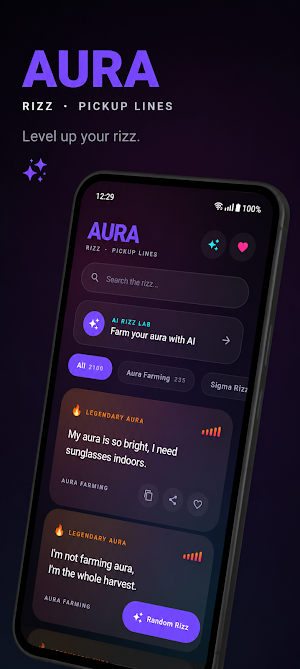 Aura Farming Rizz Pickup Lines Screenshot 0
