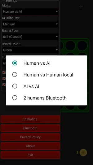 Connect4 - AI and Bluetooth Screenshot 2